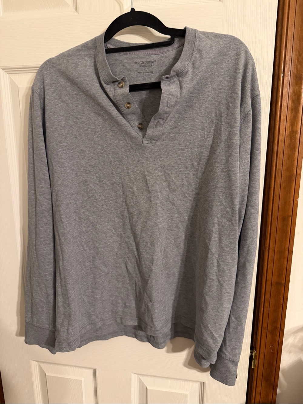 Gray Long-Sleeve Croft & Barrow Shirt - Classic Casual